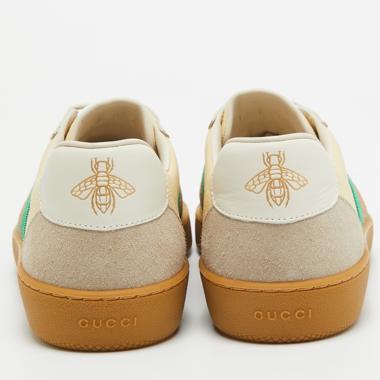 Pre Owned Gucci Multicolor Leather and Suede G74 Sneakers Size 42