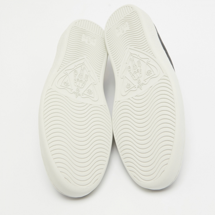 Pre Owned Gucci Dark Grey GG Supreme Canvas Ace Sneakers Size 42.5