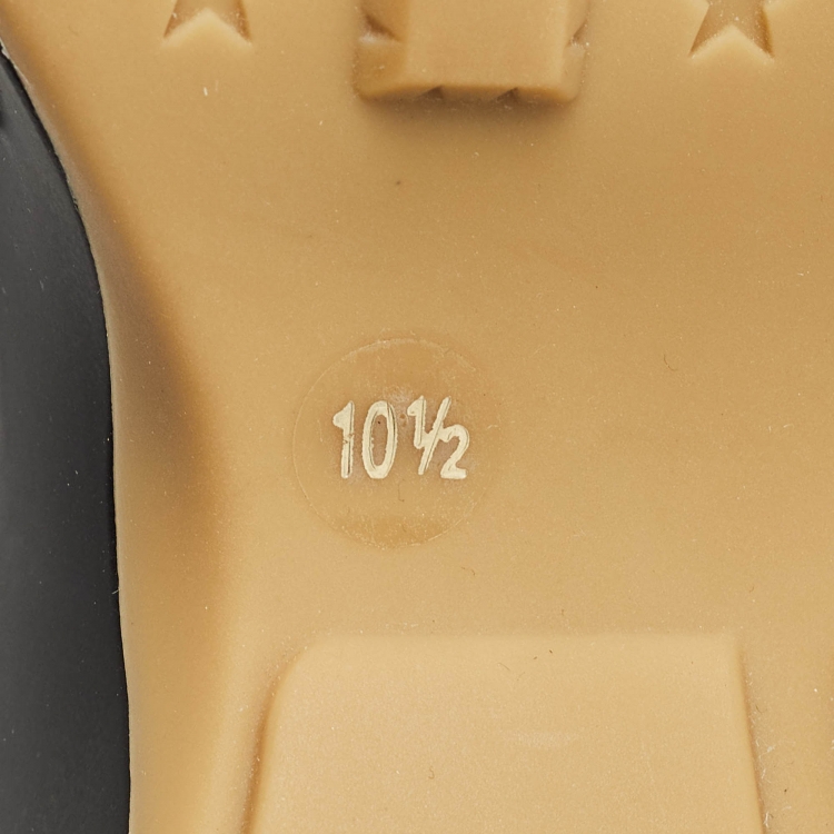 Pre Owned Gucci Black Leather LA Angels Rhyton Sneakers Size 44.5