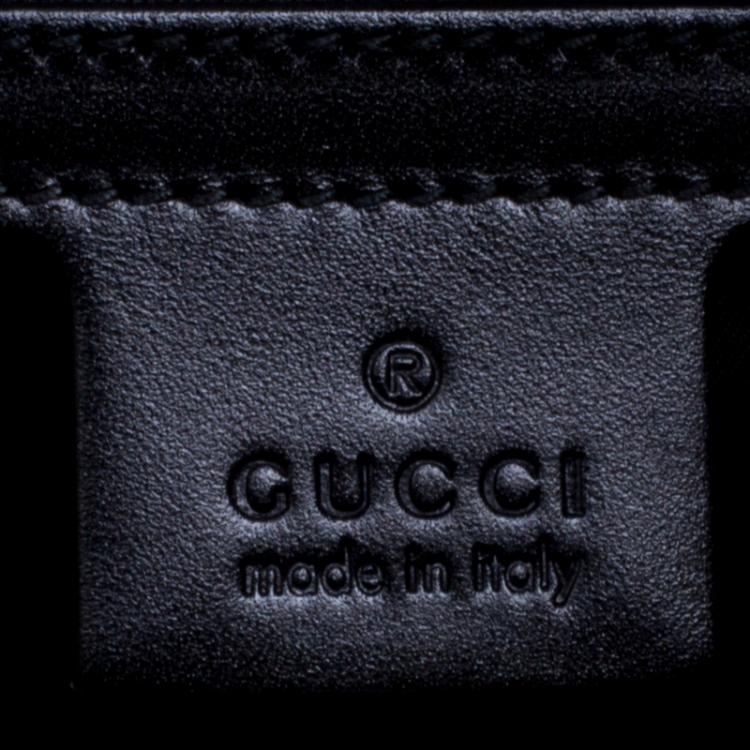 Pre Owned Gucci Black Mesh Embroidered Hollywood Backpack 