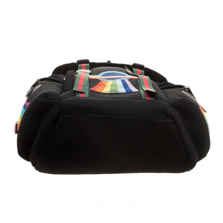 Pre Owned Gucci Black Mesh Hollywood Backpack