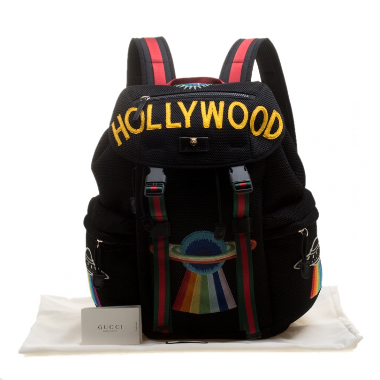 Pre Owned Gucci Black Mesh Hollywood Backpack