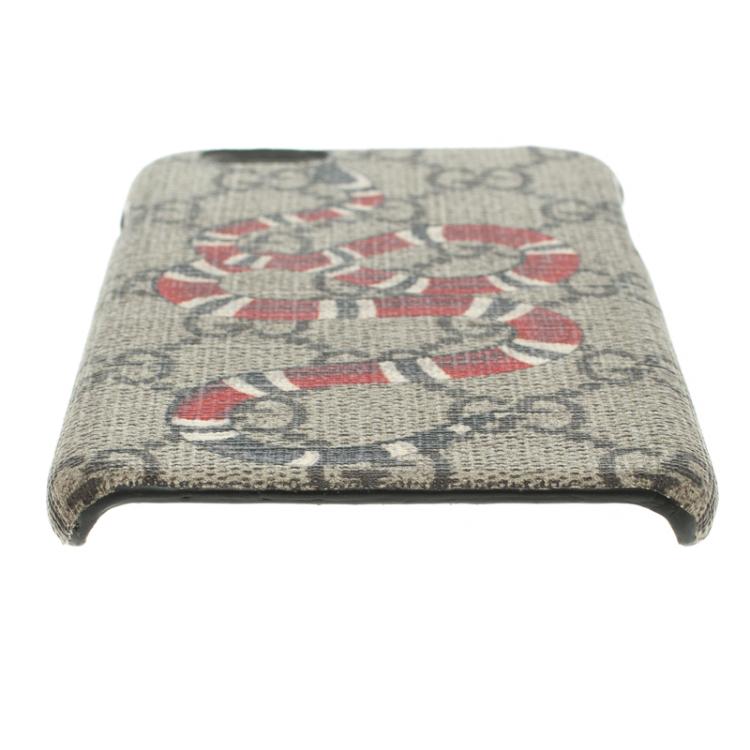 Pre Owned Gucci Beige GG Supreme Canvas Kingsnake Print iPhone 6 Case