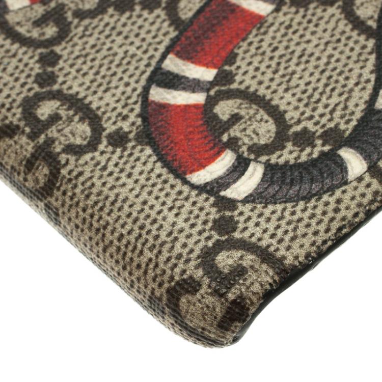 Pre Owned Gucci Beige GG Supreme Canvas Kingsnake Print iPhone 6 Case