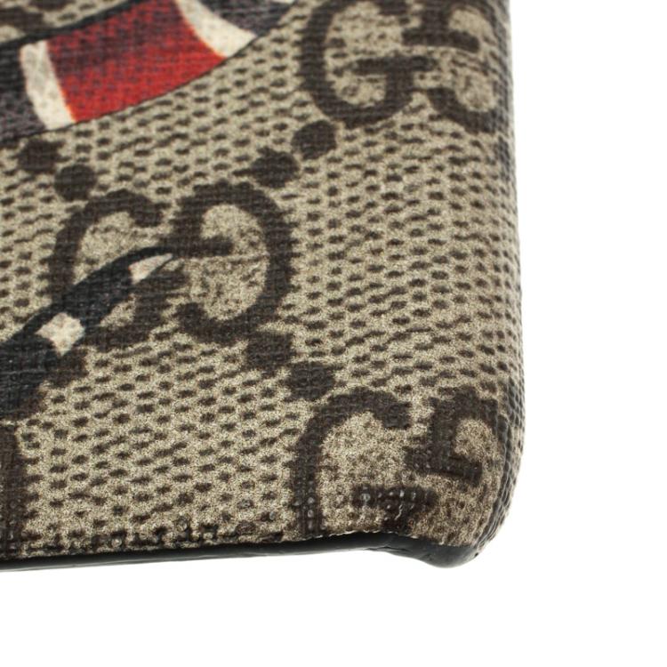 Pre Owned Gucci Beige GG Supreme Canvas Kingsnake Print iPhone 6 Case