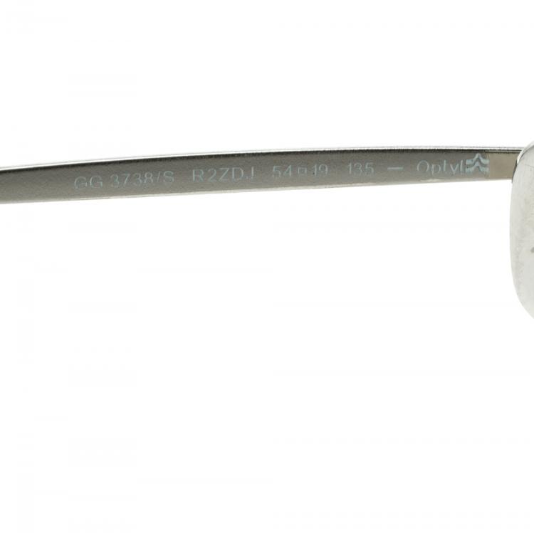 Pre Owned Gucci Green GG 3738 Square Optyl Sunglasses