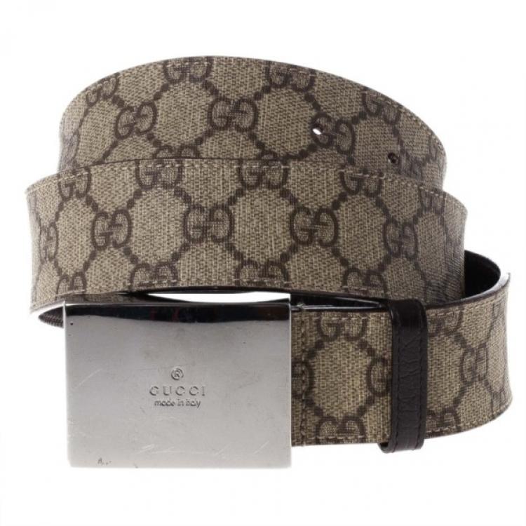Pre Owned Gucci Beige Guccissima Leather Belt 90CM