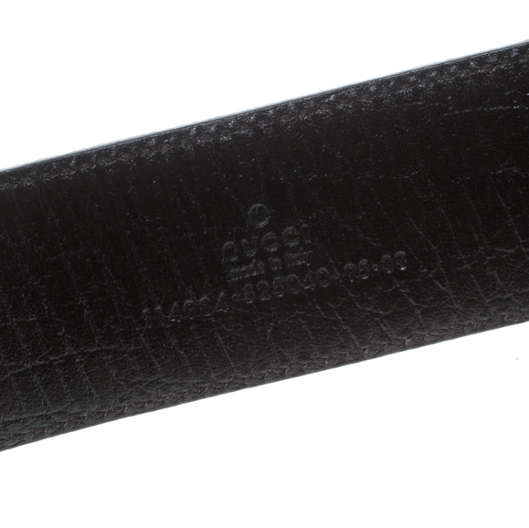 Pre Owned Gucci Beige GG Supreme Coated Canvas Interlocking GG Buckle Belt 95cm