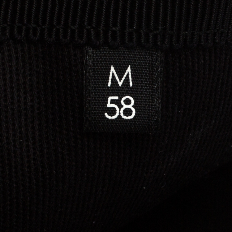 Pre Owned Gucci Black Loved Embroidered Canvas Baseball Cap M