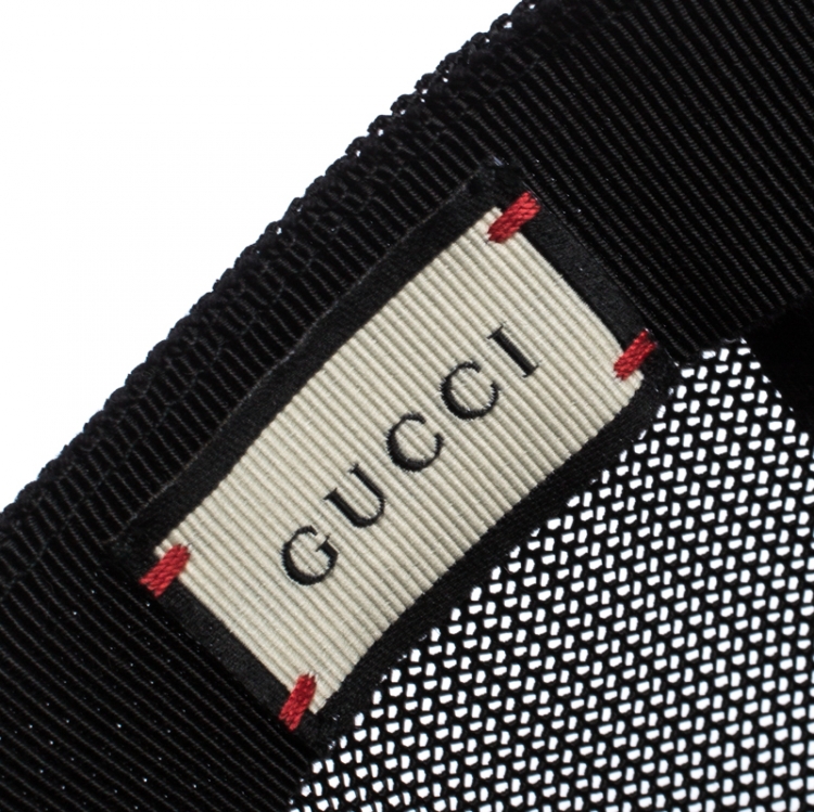 Pre Owned Gucci Grey Fox Print Canvas GG Supreme Baseball Cap L