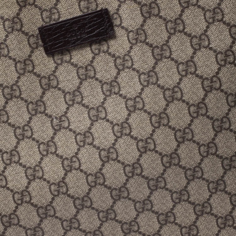 Pre Owned Gucci Beige GG Supreme Canvas Portfolio