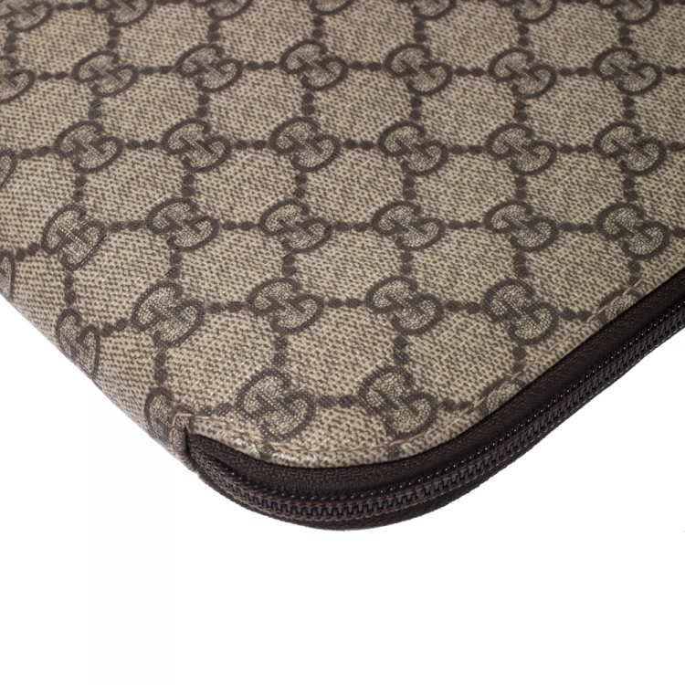 Pre Owned Gucci Beige GG Supreme Canvas Portfolio