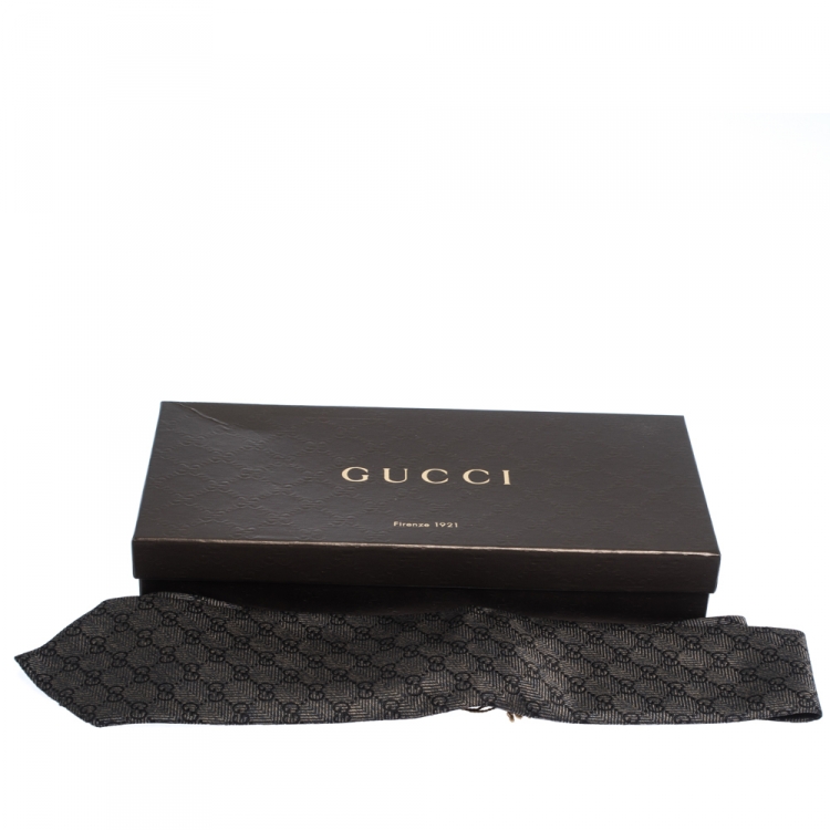 مملوكة مسبقًا Gucci Brown Guccissima Logo Pattern Silk Jacquard Tie 