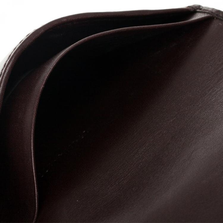 Pre Owned Gucci Brown Guccissima Leather Passport Case