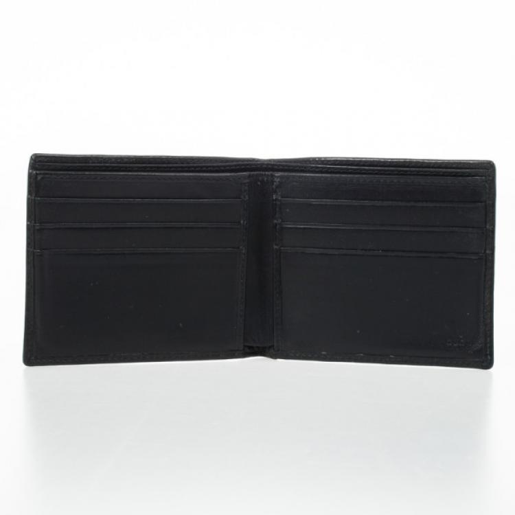 Pre Owned Gucci Black Monogram Billfold Wallet