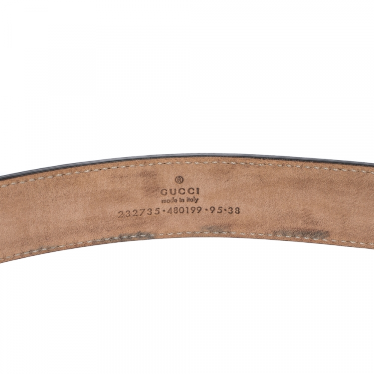مملوكة مسبقًا Gucci Beige GG Supreme Canvas Square Buckle Belt 95CM