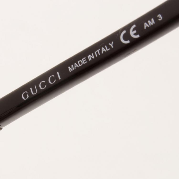 Pre Owned Gucci Black/Grey Metal Frame Sunglasses