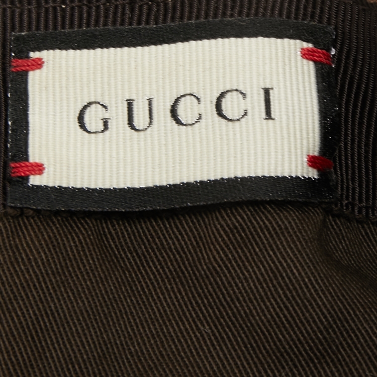 Pre Owned Gucci Beige Logo Monogram Canvas Baseball Cap XL