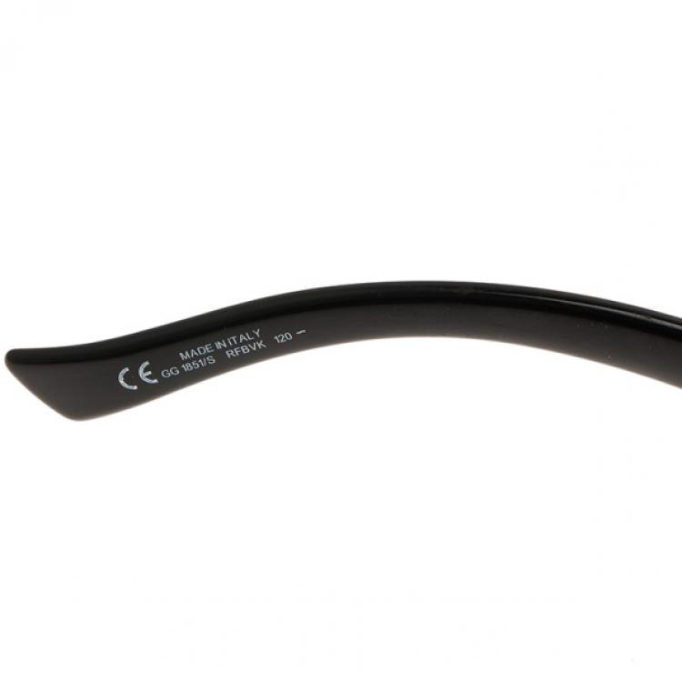 Pre Owned Gucci Black GG Shield Sunglasses