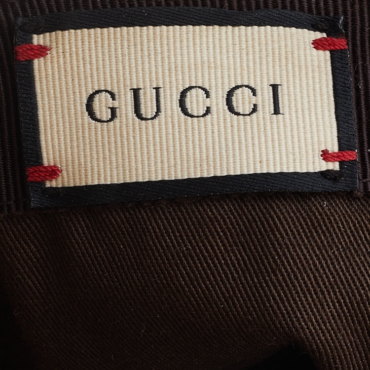 Pre Owned Gucci Beige Guccissima Canvas Web Detail Baseball Cap L