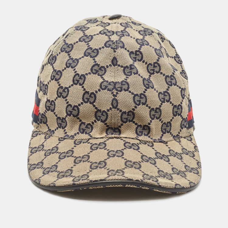 Gucci Original GG Canvas Baseball Hat with Web Beige/Blue