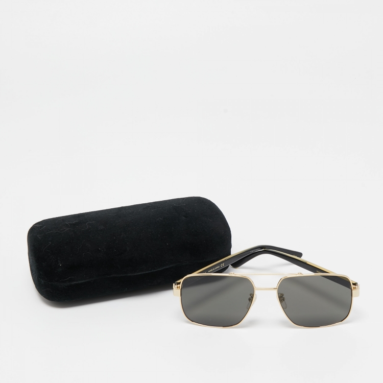 Pre Owned Gucci Black/Gold GG0529S Aviator Sunglasses