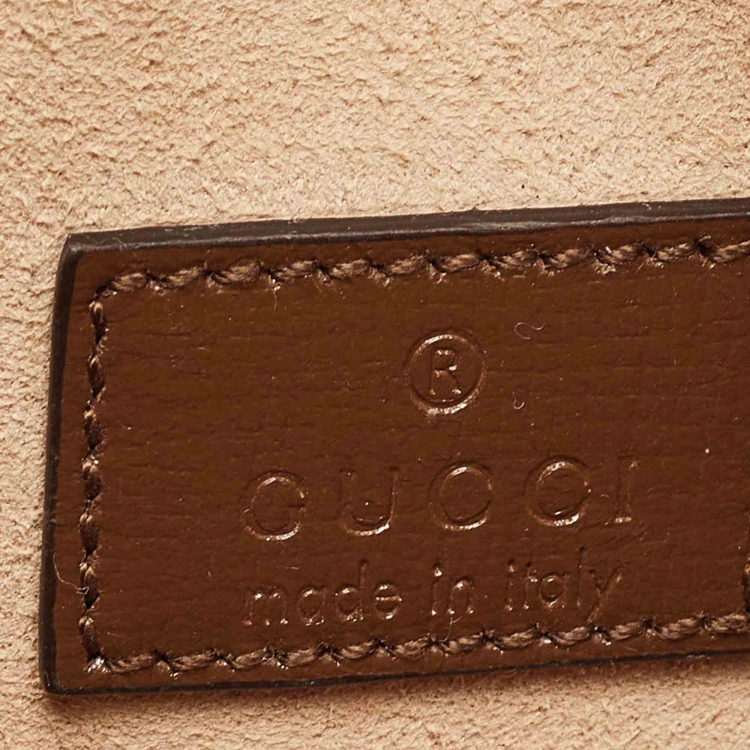 Pre Owned Gucci Brown/Beige GG Supreme Canvas and Leather Mini Interlocking G Crossbody Bag