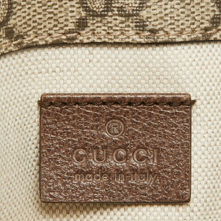 Pre Owned Gucci Beige/Brown GG Supreme Canvas and Leather Neo Belt Bag