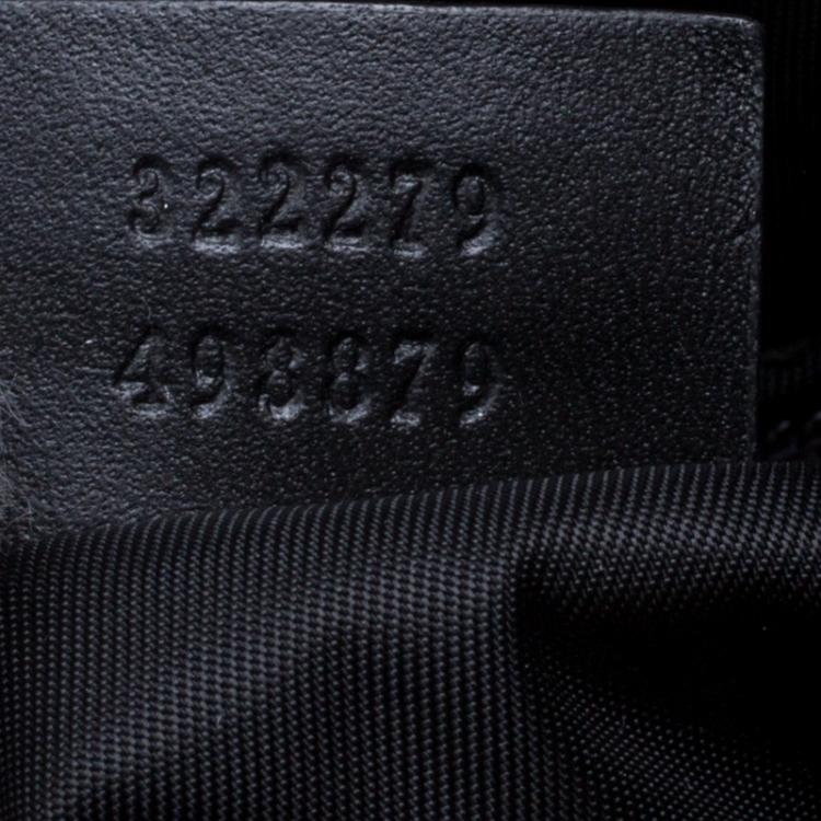 Pre Owned Gucci Black GG Supreme Canvas Messenger Bag