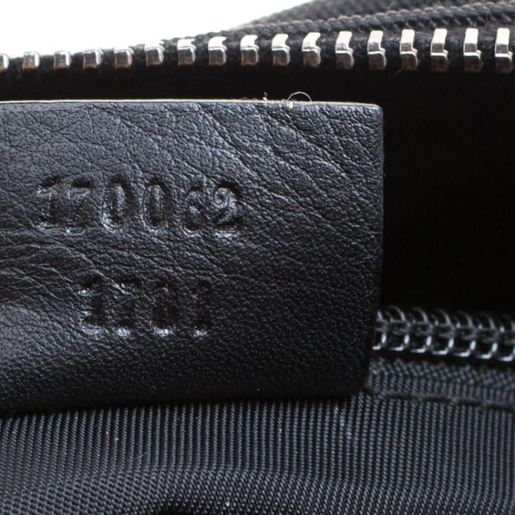 Pre Owned Gucci Black Nylon and Guccissima Leather Messenger Bag
