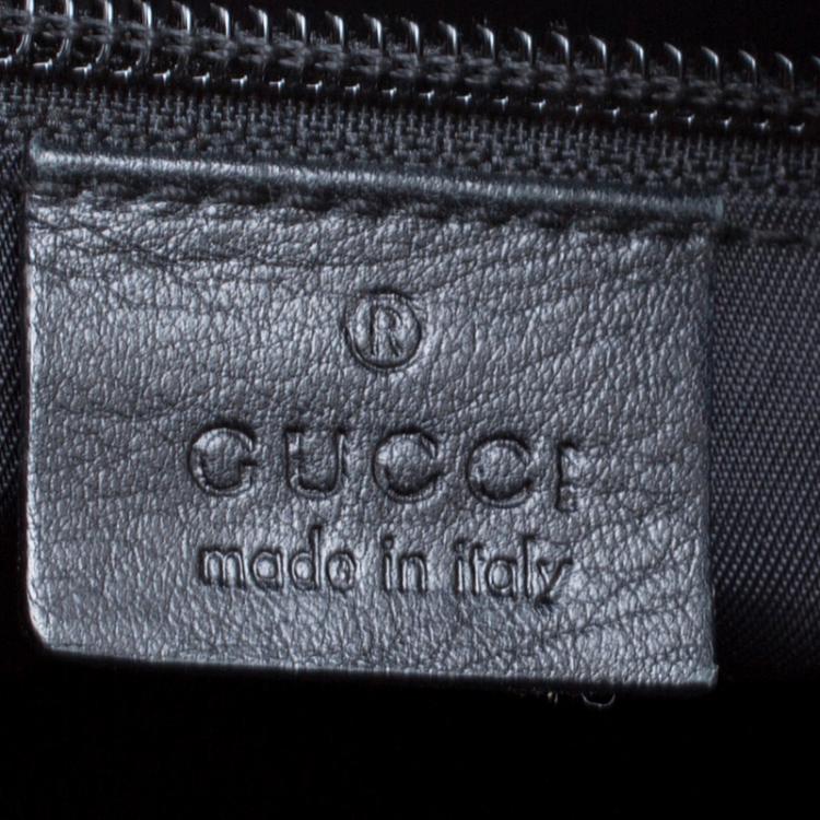 Pre Owned Gucci Black Nylon and Guccissima Leather Messenger Bag