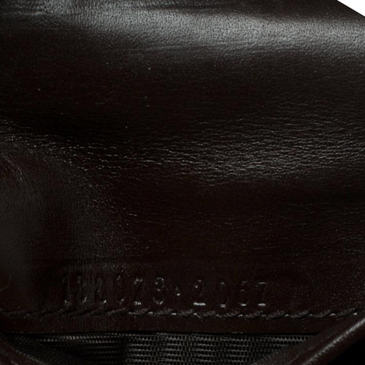 مملوكة مسبقًا Gucci Brown Guccissima Leather Web Bifold Wallet 