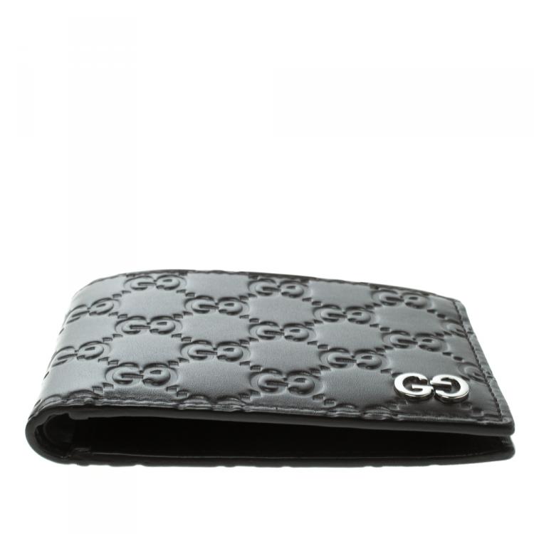 مملوكة مسبقًا Gucci Dark Brown Guccissima Bifold Wallet 