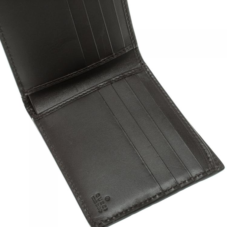 مملوكة مسبقًا Gucci Dark Brown Guccissima Bifold Wallet 