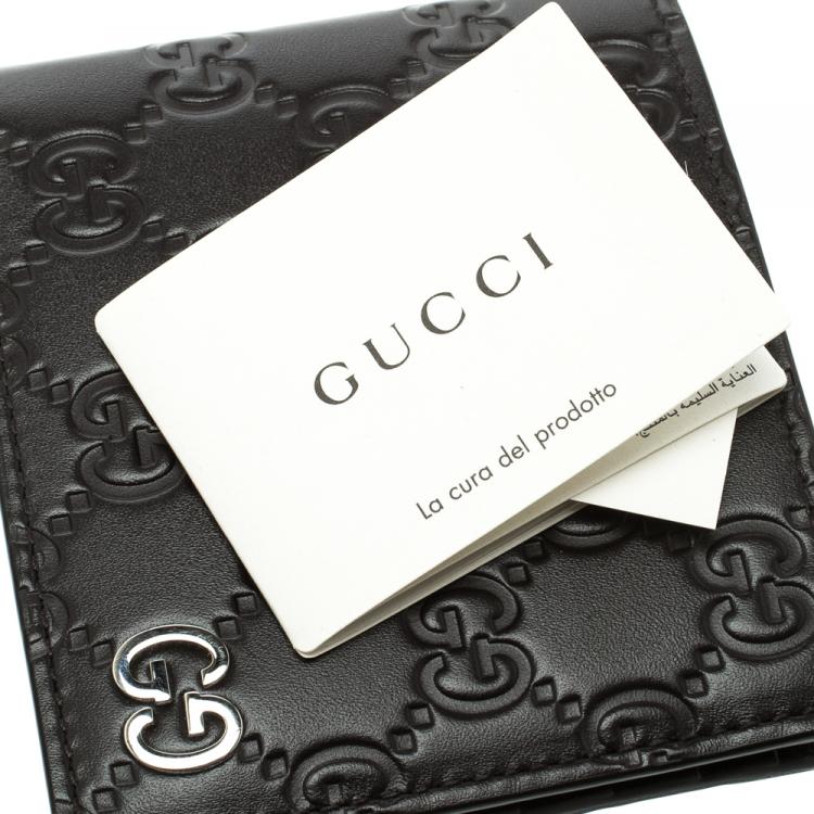 مملوكة مسبقًا Gucci Dark Brown Guccissima Bifold Wallet 