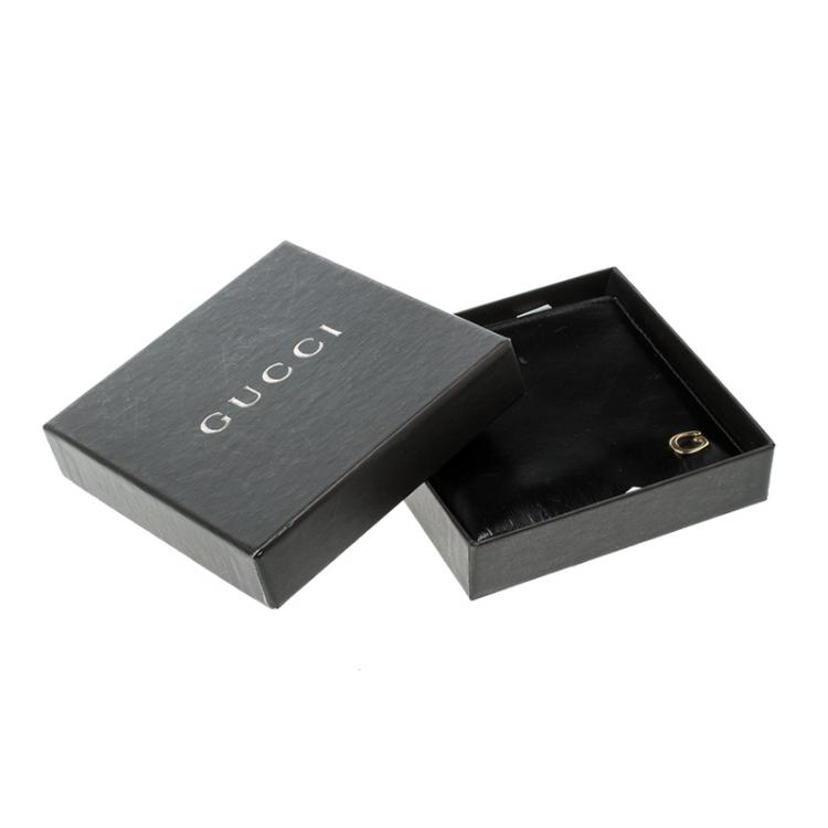 مملوكة مسبقًا Gucci Black Glossy Leather Logo Bifold Wallet
