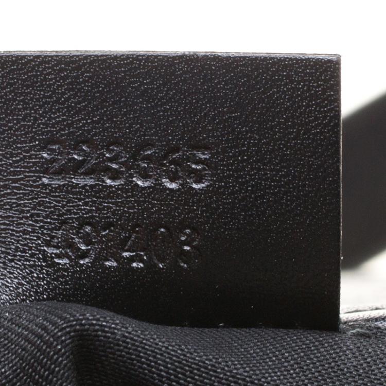 Pre Owned Gucci Black Diamante Leather Hilary Messenger Bag