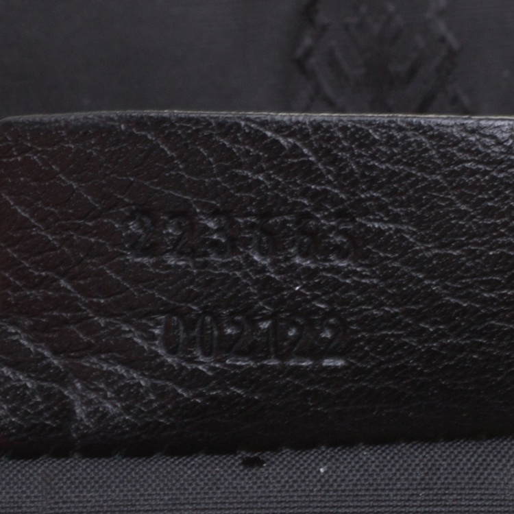 Pre Owned Gucci Black Guccissima Leather Messenger Bag