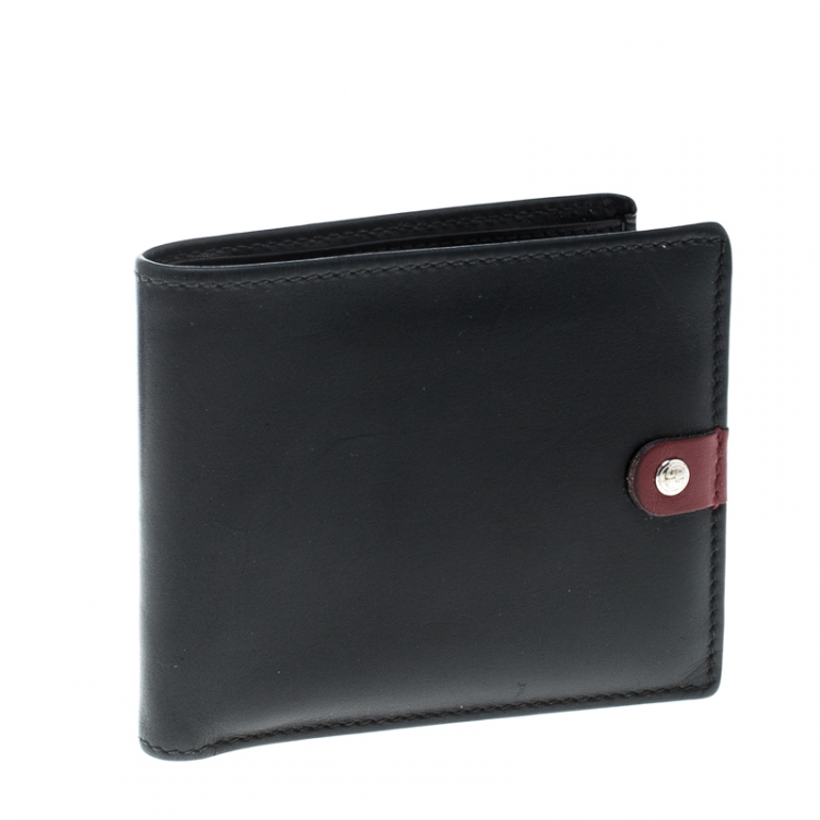Pre Owned Gucci Black Leather Bifold Wallet