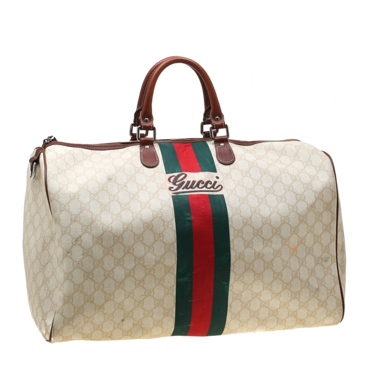 gucci web gg supreme duffle