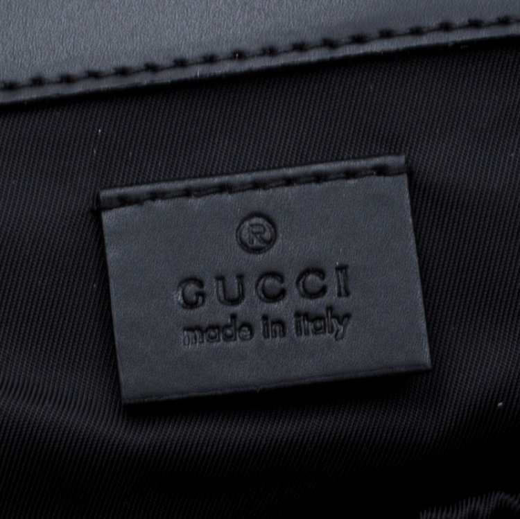 مملوكة مسبقًا Gucci Black GG Supreme Canvas Web Diaper Bag