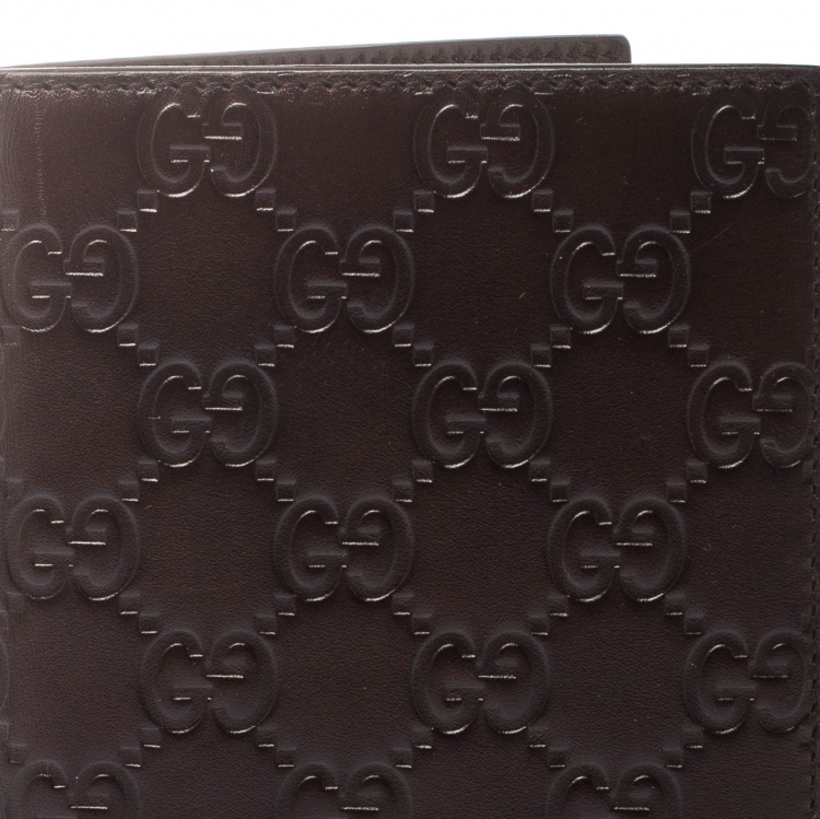 Pre Owned Gucci Brown Guccissima Leather Travel Frame Holder