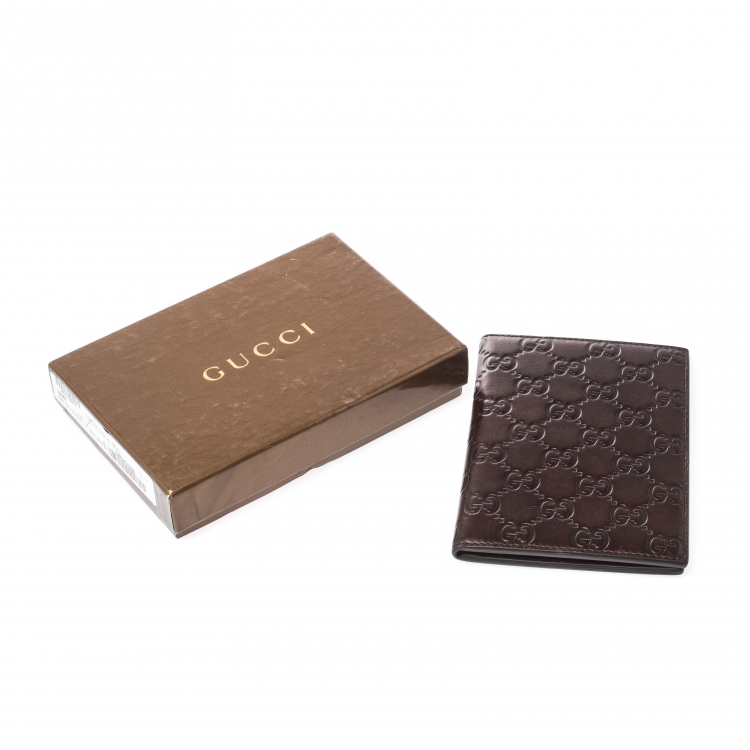 Pre Owned Gucci Brown Guccissima Leather Travel Frame Holder