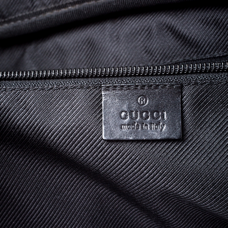 Pre Owned Gucci Black GG Canvas and Leather Briefcase