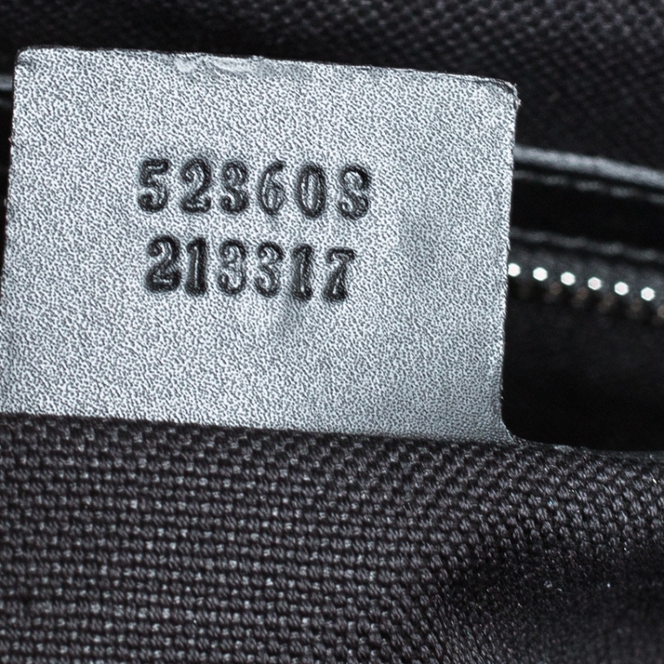 Pre Owned Gucci Black GG Supreme Coated Canvas Web Pouch