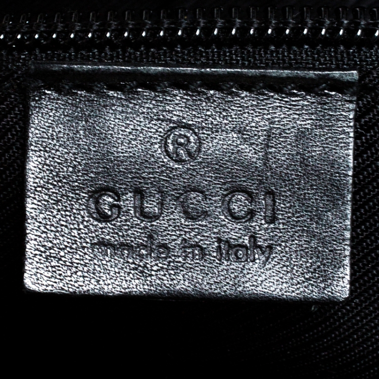 Pre Owned Gucci Black GG Canvas Messenger Bag