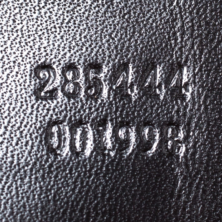 Pre Owned Gucci Black Leather Carry On Buckle Weekender Bag