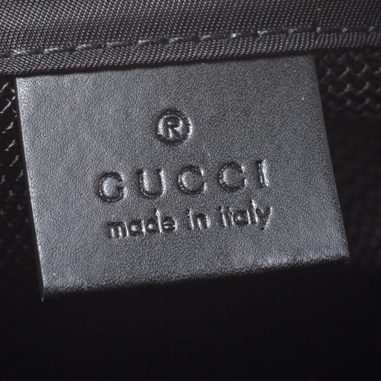 Pre Owned Gucci Beige/Balck GG Supreme Canvas and Leather Web Toiletry Pouch