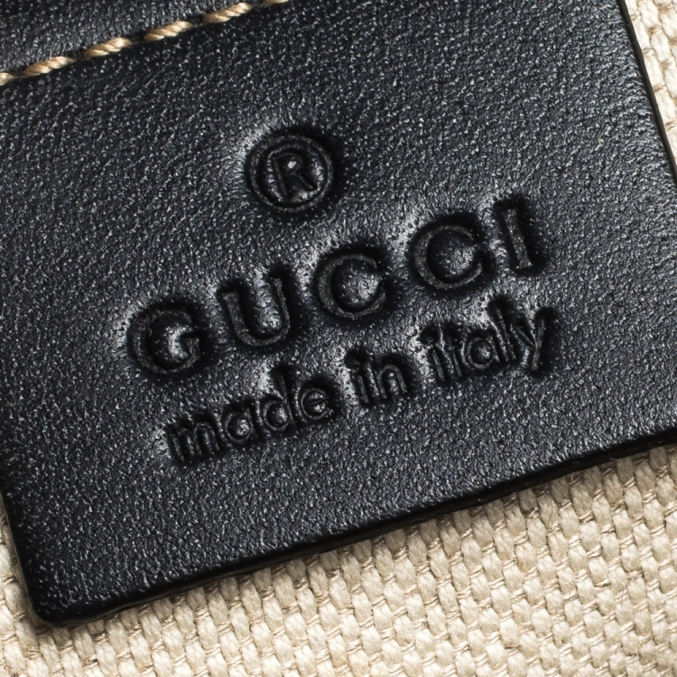 Pre Owned Gucci Black/Navy Blue GG Supreme Canvas Messenger Bag