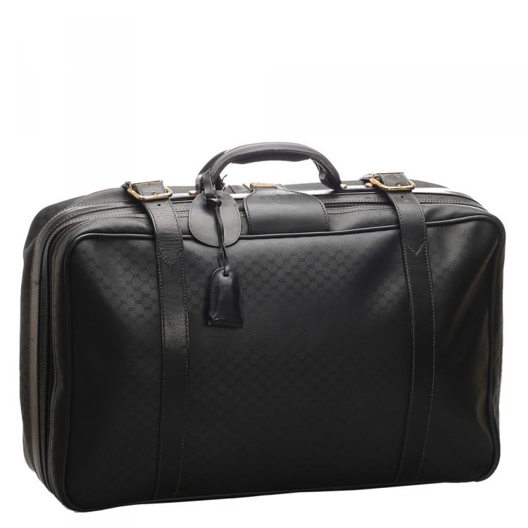 GUCCI Monogrammed Full-Grain Leather Duffle Bag for Men | MR PORTER